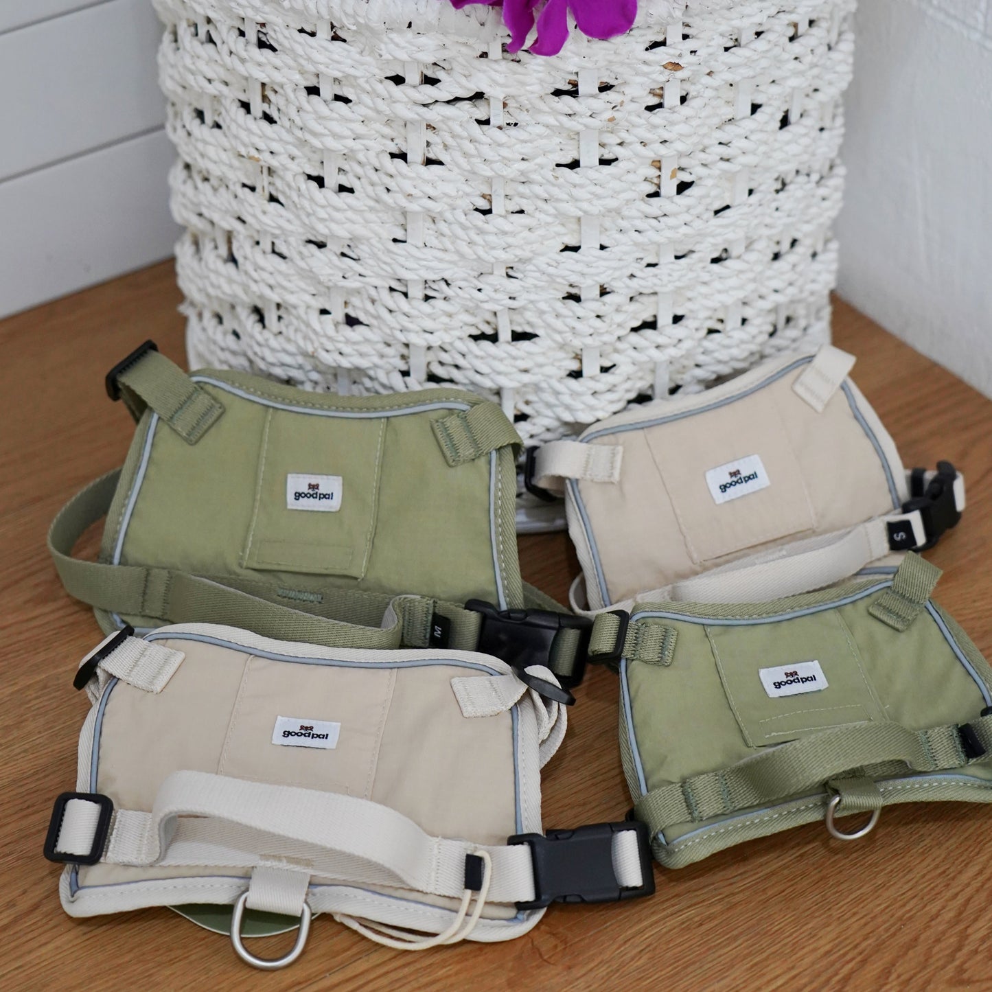 Eco-friendly Harness in Olive for good pal