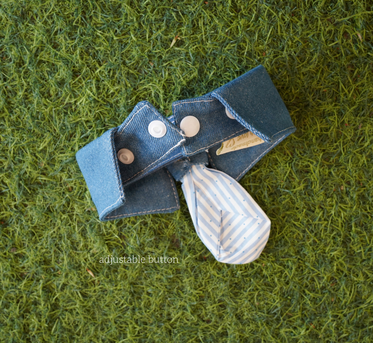 BLUE TIE BIB - Smart casual vibe