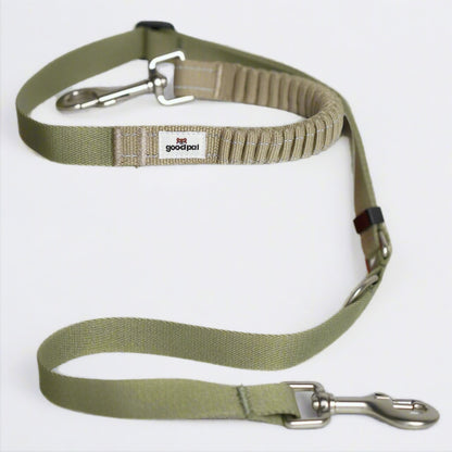 Eco-friendly Shock-absorbent Pet Leash - in Olive color