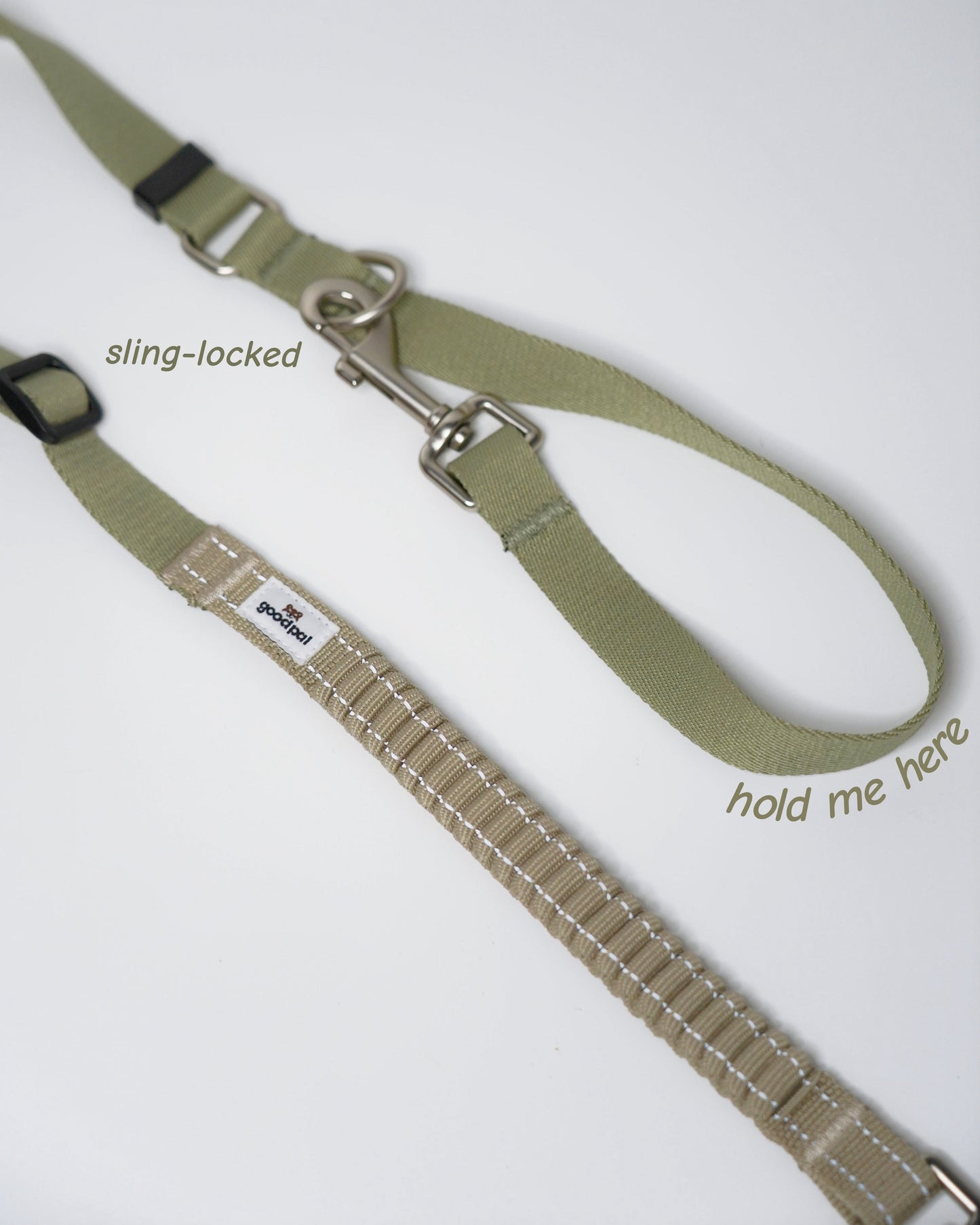 Eco-friendly Shock-absorbent Pet Leash in Oat and Olive