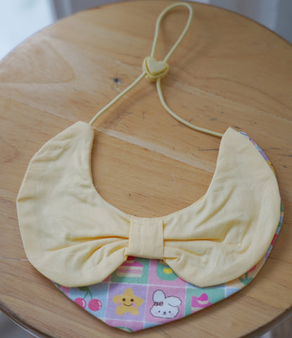 BOWTIE BANDANA BIB IN YELLOW - Simple charm for the furbabies