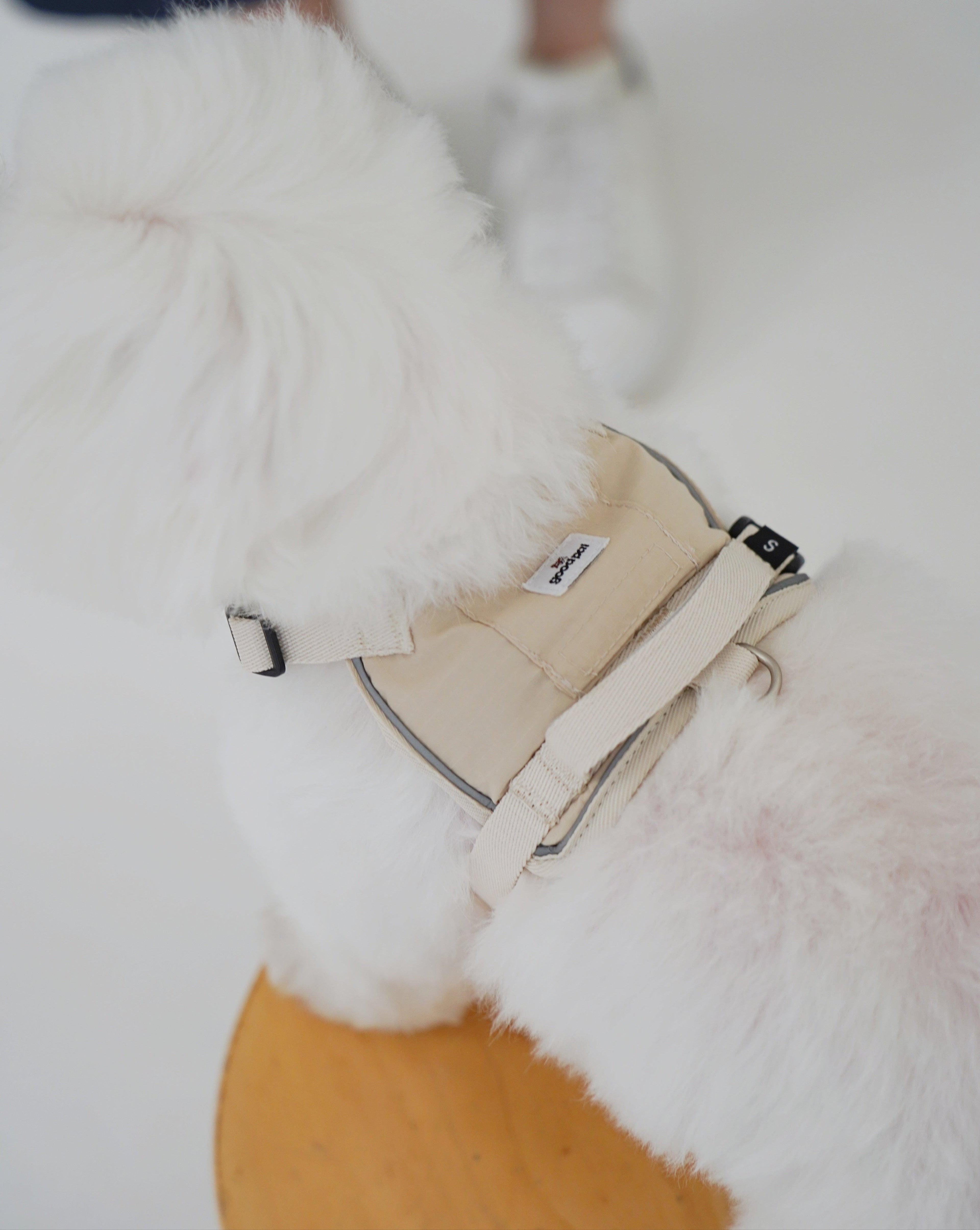 Eco-friendly Everyday Dog Harness for good pals - in Oat and Olive
