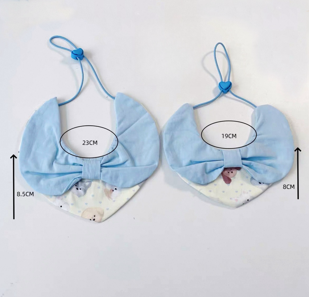 BOWTIE BANDANA BIB in Yellow and Blue - Simple charm for the furbabies
