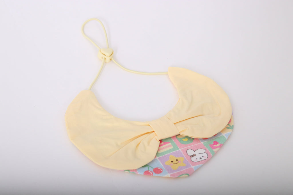 BOWTIE BANDANA BIB in Yellow and Blue - Simple charm for the furbabies