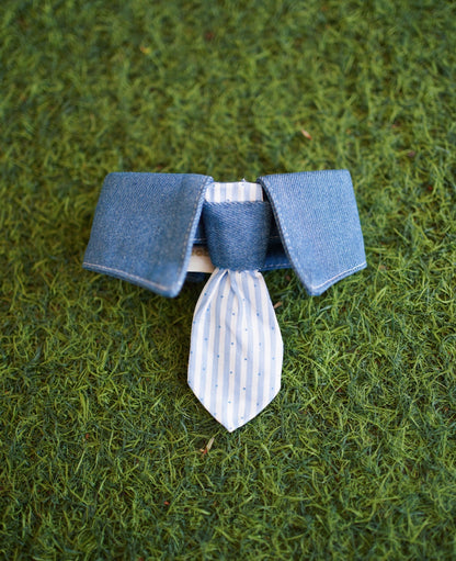 BLUE TIE BIB  - Smart casual vibe