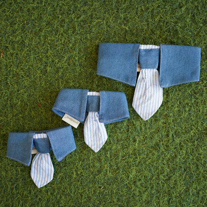 BLUE TIE BIB  - Smart casual vibe