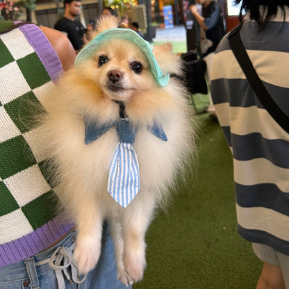 BLUE TIE BIB  - Smart casual vibe