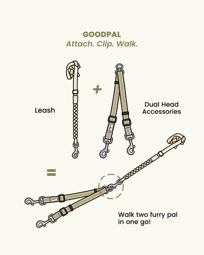 Eco-friendly Set B - Dual Dog Control Multi-Way Leash